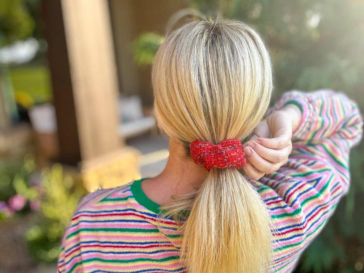 Tweed Scrunchies (12 Colors)