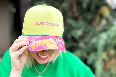 Happy to Be Here Baseball Hat