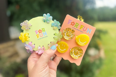 For Fun - Smiley Hair Clip Set