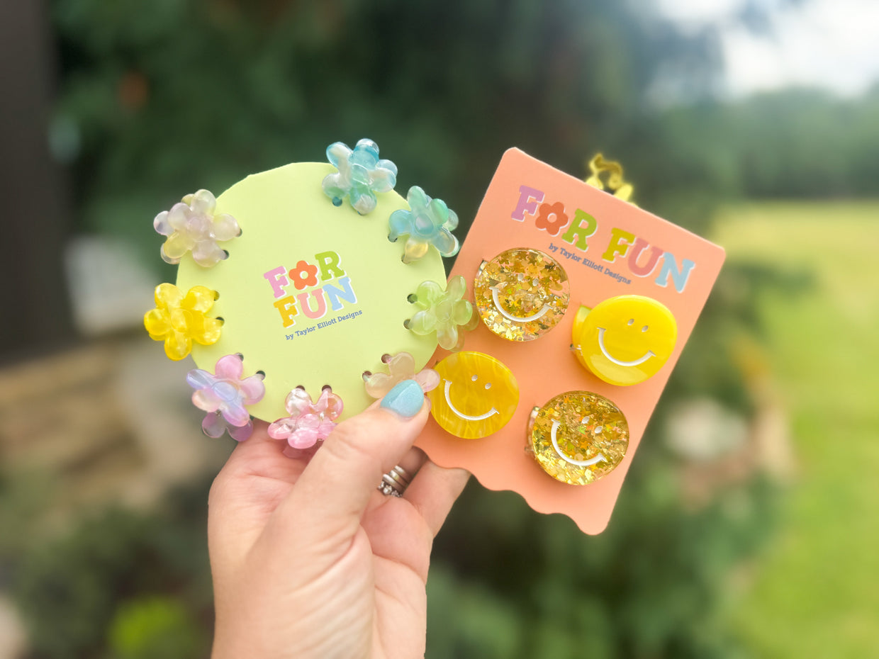 For Fun - Smiley Hair Clip Set