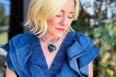 Blakely Green Heart Necklace