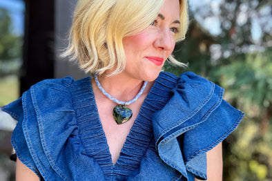 Blakely Green Heart Necklace