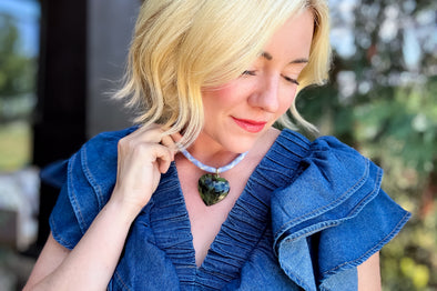 Blakely Green Heart Necklace