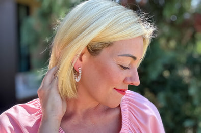 Nicole Acrylic Hoop Earrings
