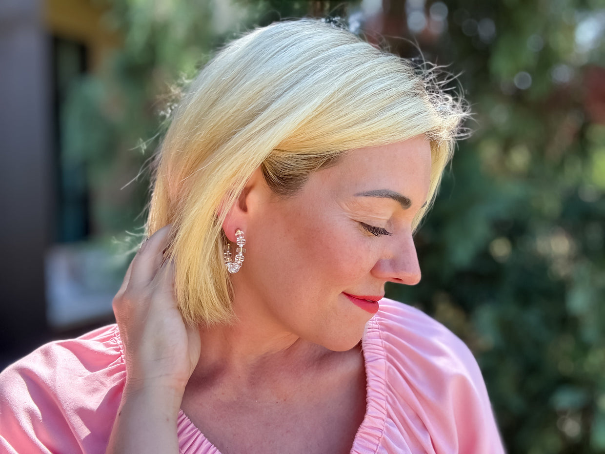 Nicole Acrylic Hoop Earrings