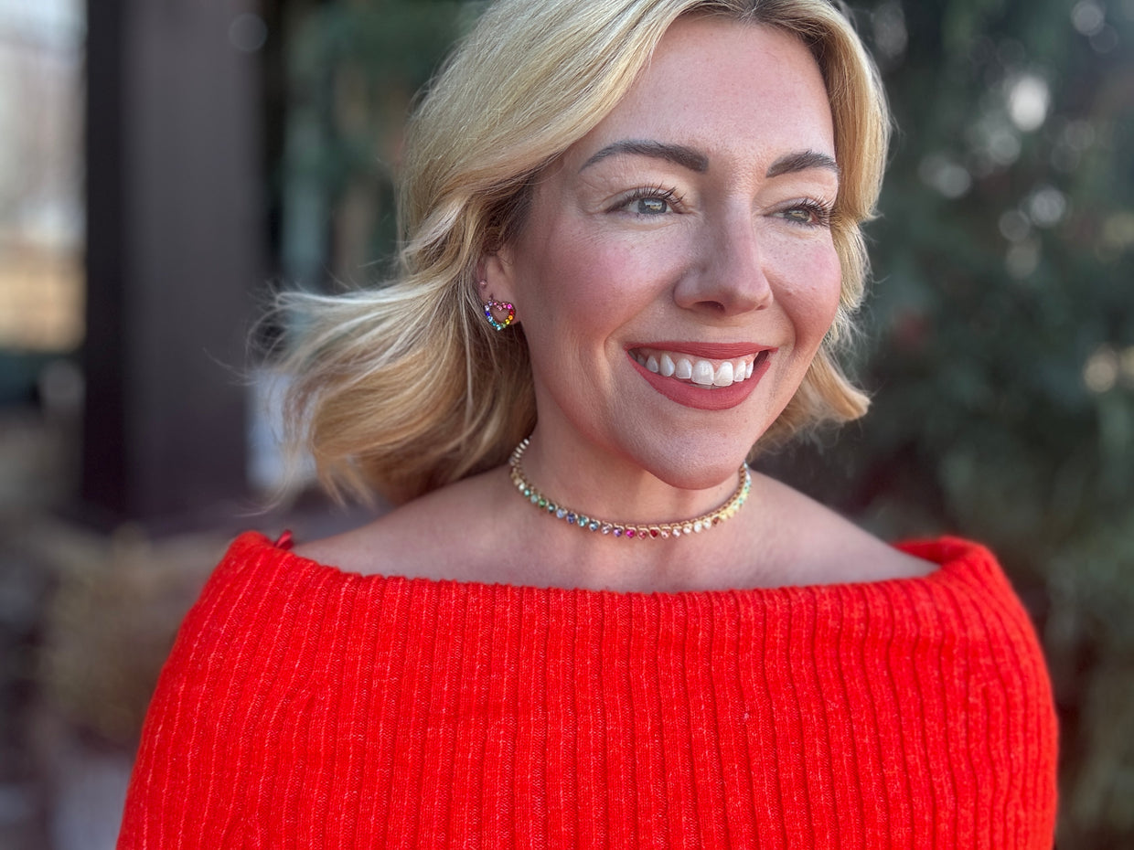 Mae Heart Stud Earrings