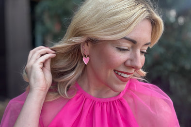 Jane Heart Huggie Earrings