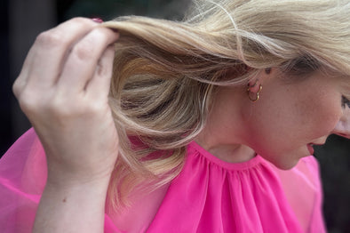 Josephine Heart Huggie Earrings