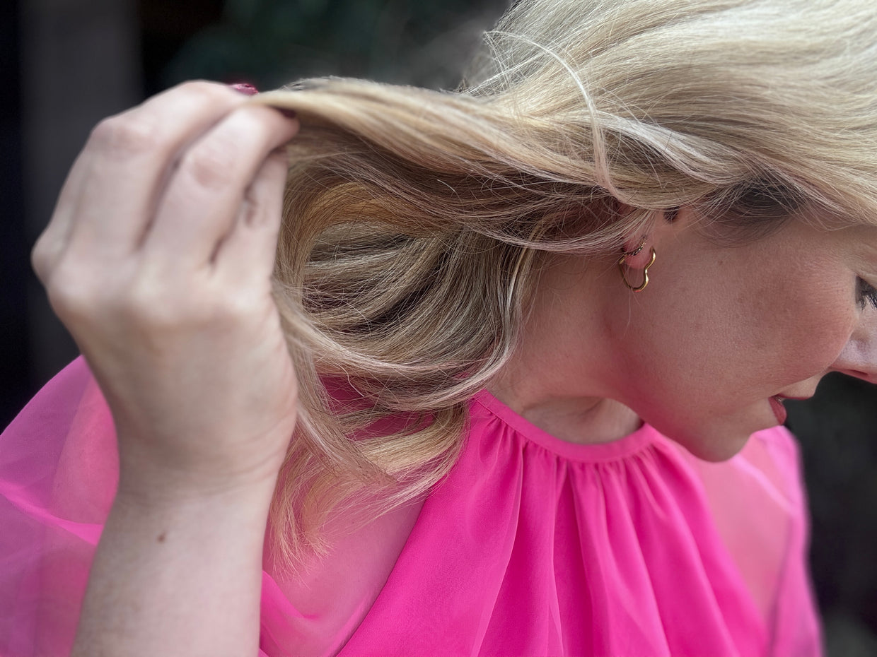 Josephine Heart Huggie Earrings