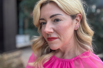 Louisa Heart Stud Earrings