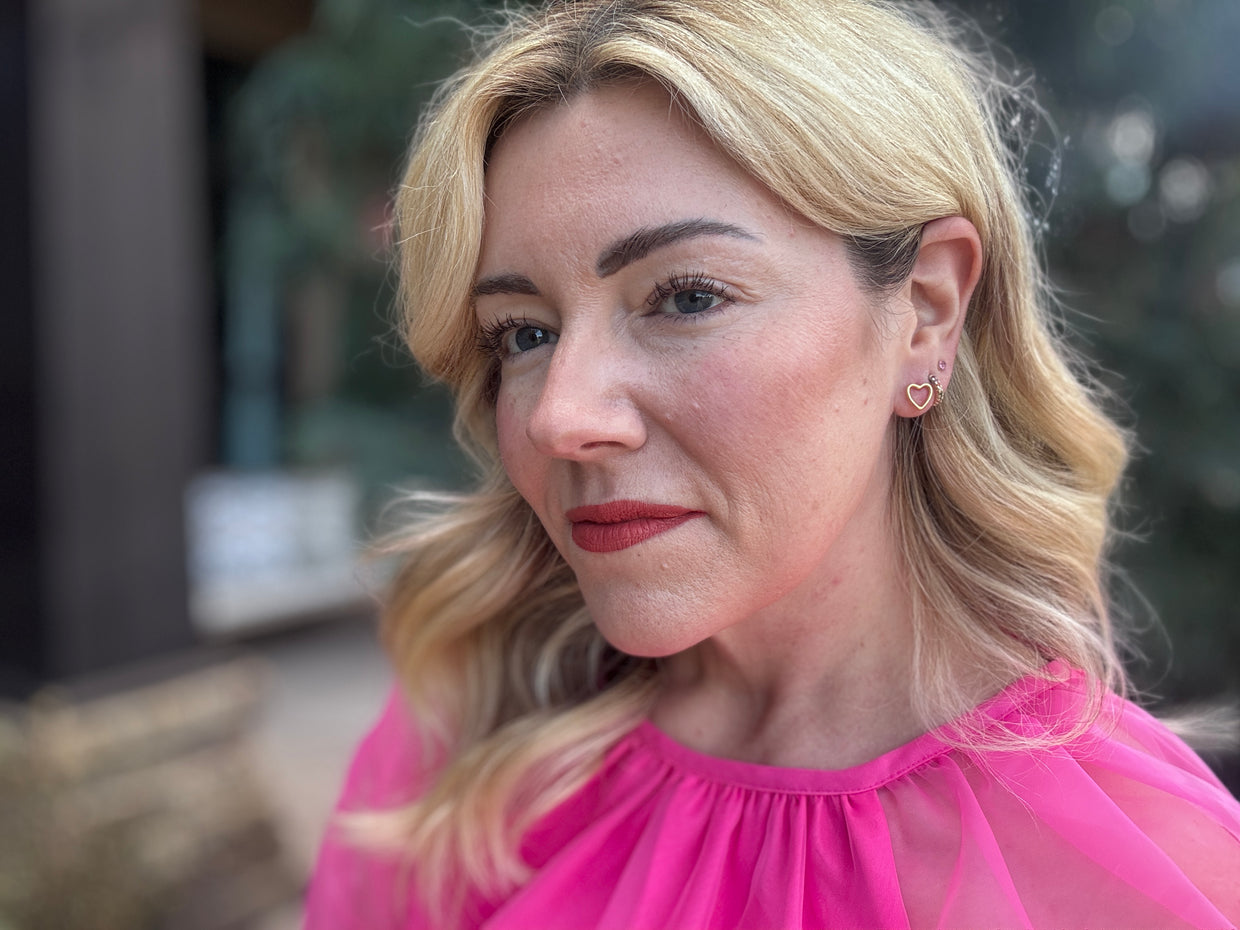 Louisa Heart Stud Earrings