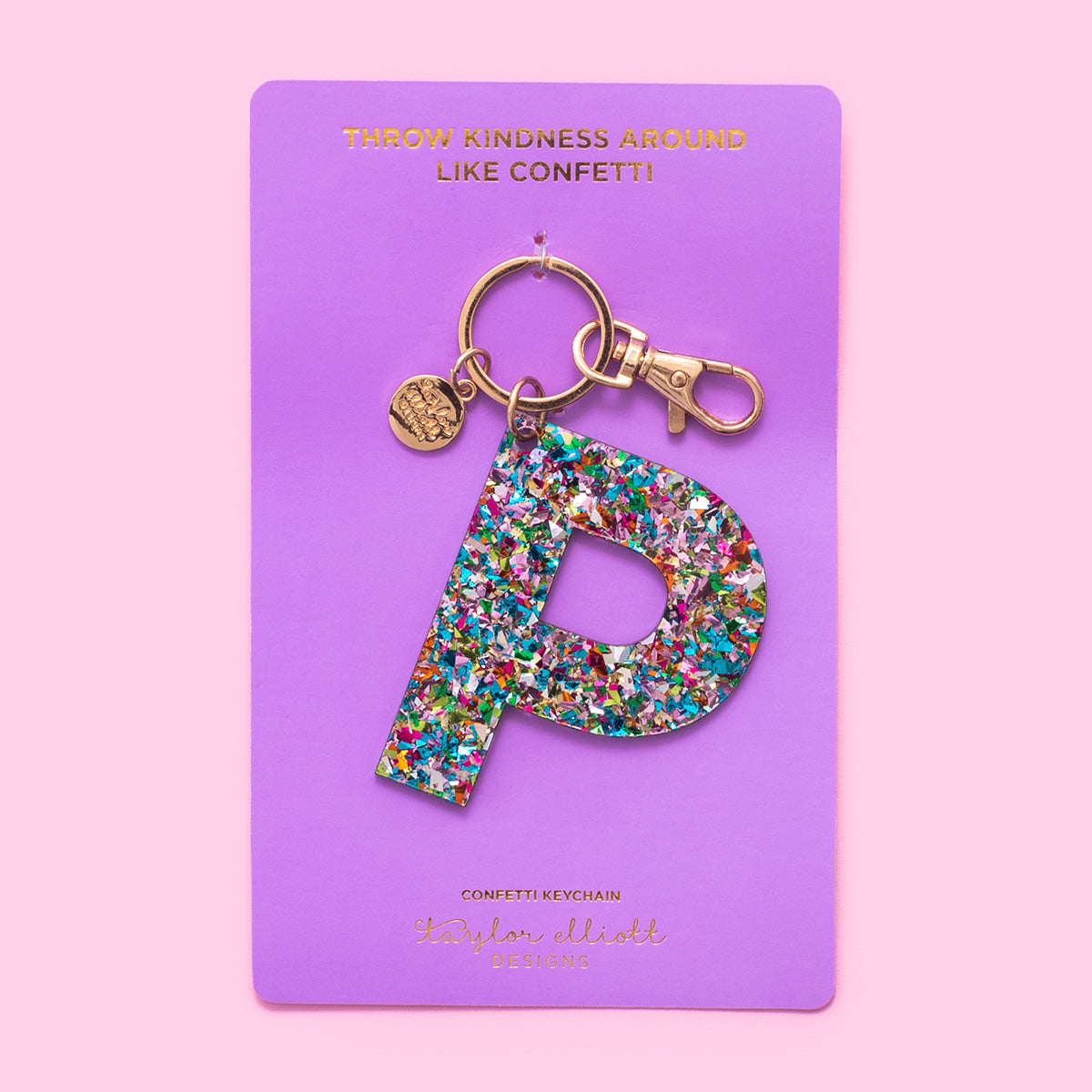 Colorful Confetti Letter Keychains