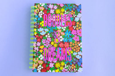 Chloe Floral Doodles and Dreams Spiral Notebook