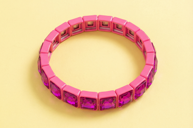 Libby Square Pink Bracelet