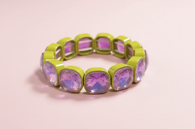 Griffin Chartreuse + Light Purple Bracelet