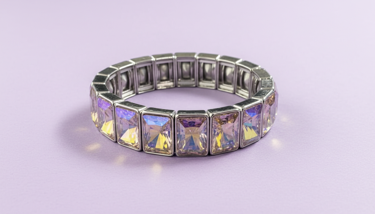 Estelle Silver + Iridescent Bracelet
