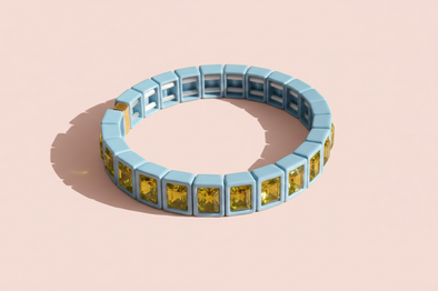 Penelope Light Blue + Green Bracelet