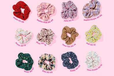 Tweed Scrunchies (12 Colors)
