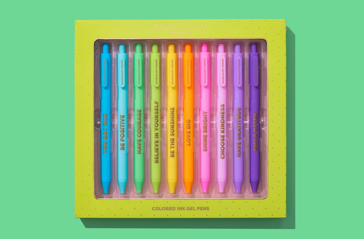 Set of 10 Colored Gel Pens