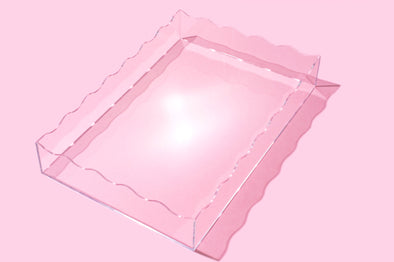 Clear Rectangle Tray L
