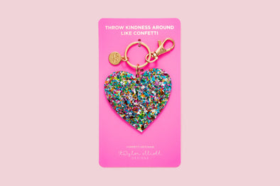 Confetti Heart Keychain