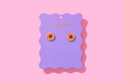 Caroline Flower Pink Studs