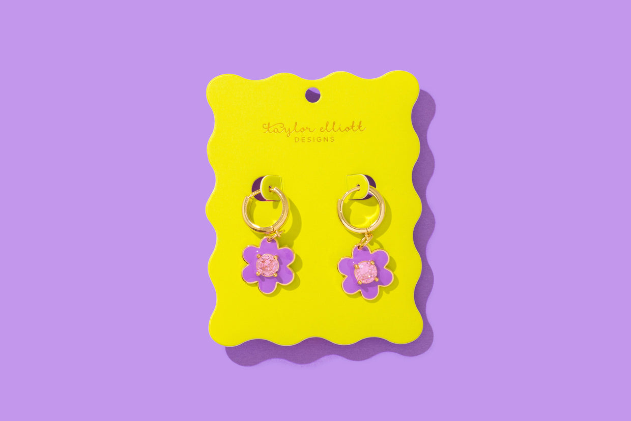 Lucy Purple Earrings