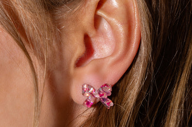 Confetti Bow Stud