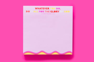 Glory of God Sticky Reminder Pad