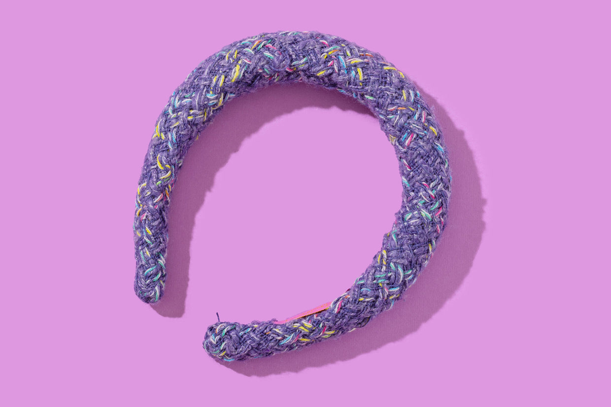 Polly Purple Tweed Headband