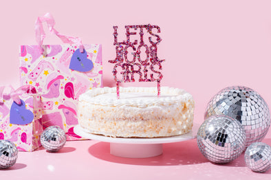 Let's Go Girls Pink Cake Topper
