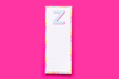 Letter List Pads A-Z