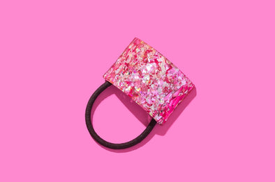 Pink Confetti Ponytail Cuff