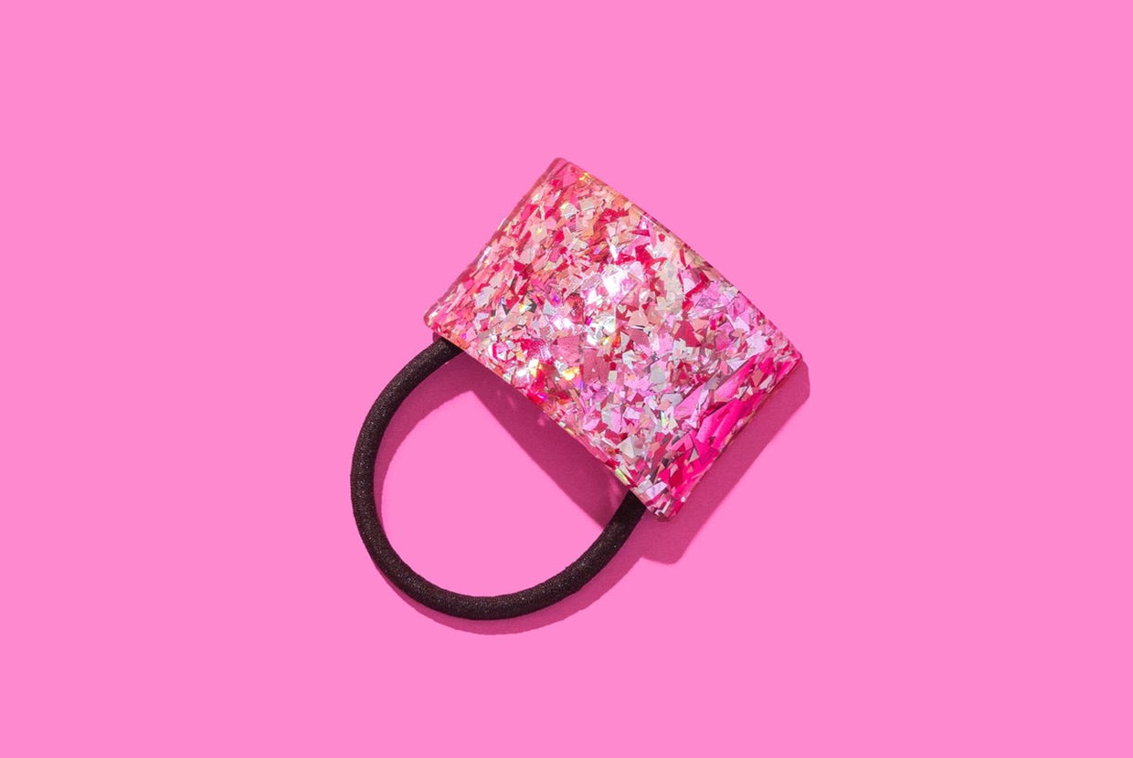 Pink Confetti Ponytail Cuff