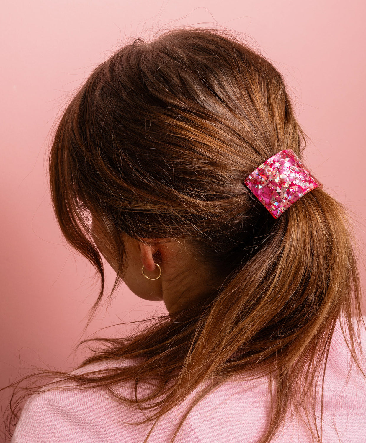 Pink Confetti Ponytail Cuff