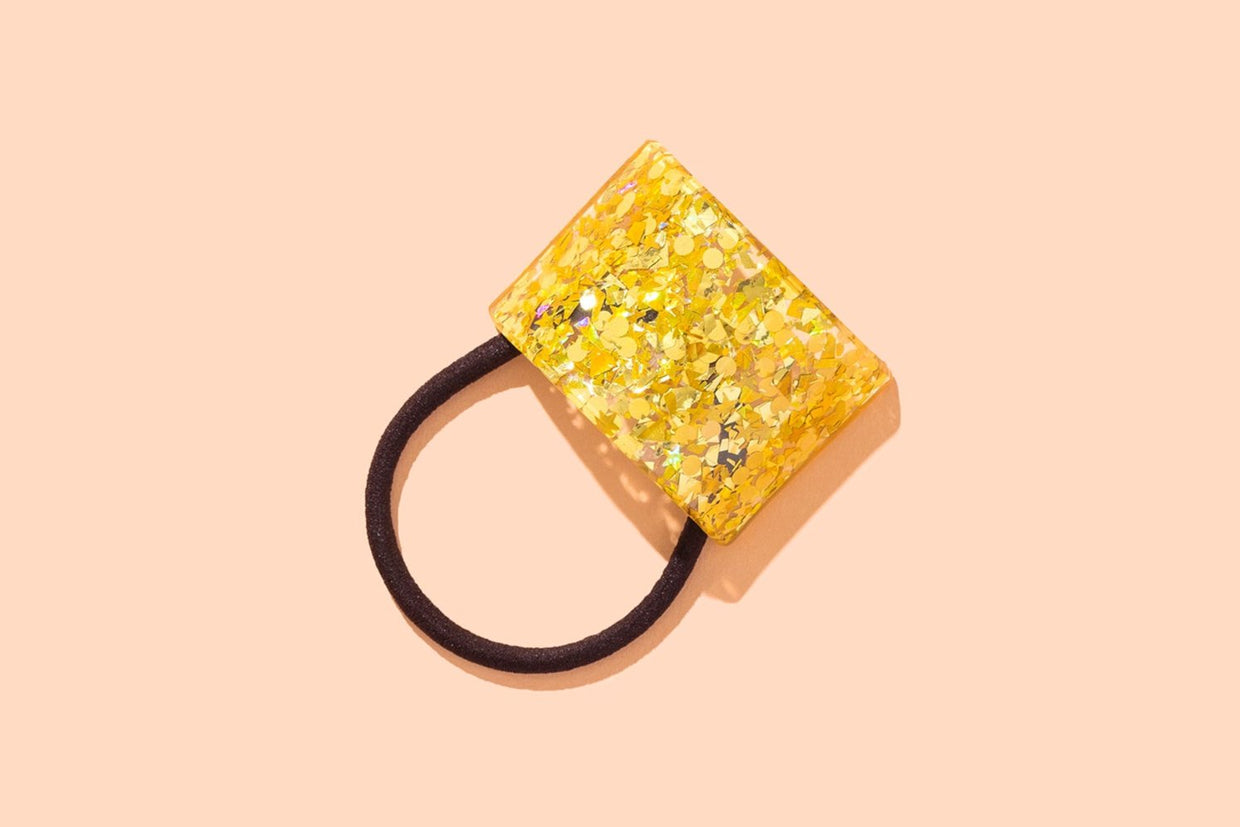 Gold Confetti Ponytail Cuff