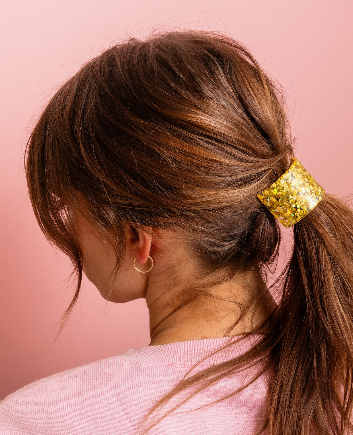 Gold Confetti Ponytail Cuff