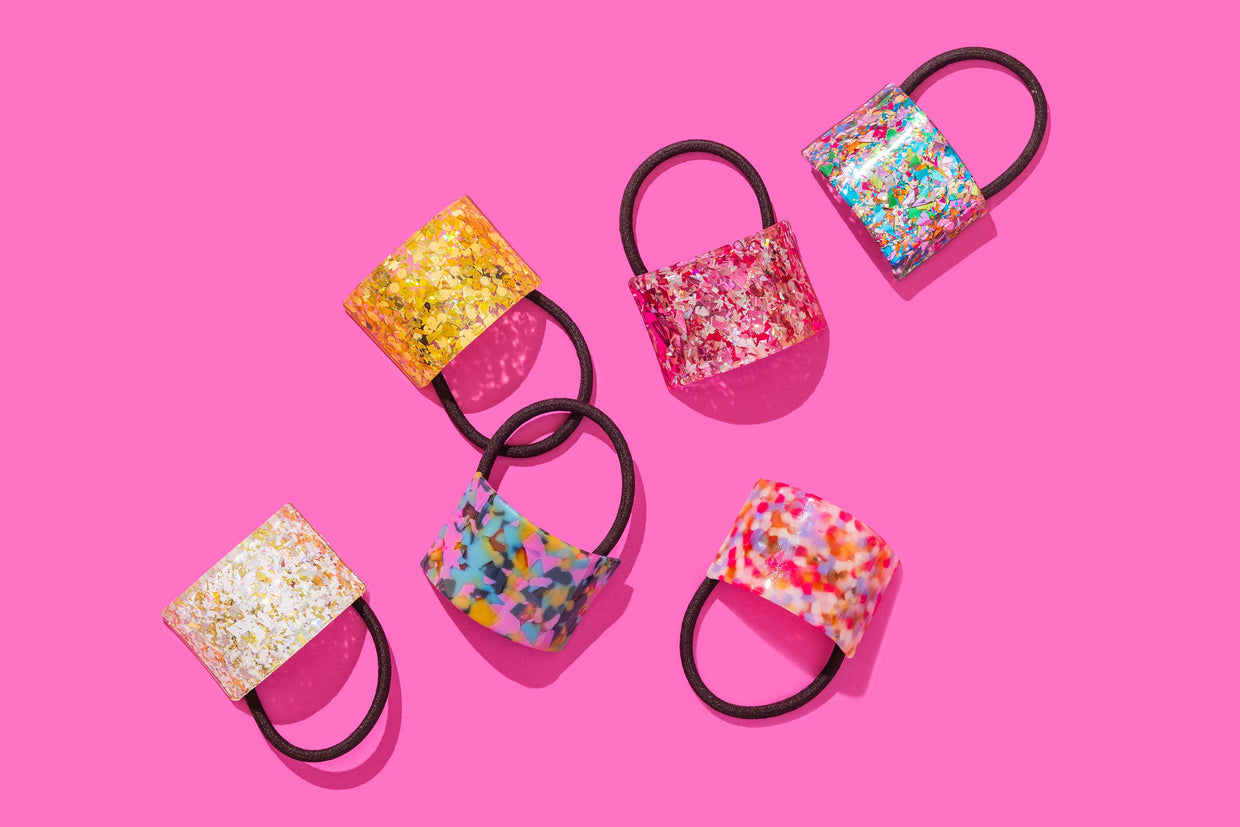 Colorful Confetti Ponytail Cuff