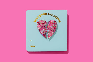 Bestie Heart Pin Card