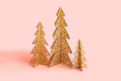 Pearl Confetti Acrylic Trees