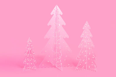 Clear Acrylic Trees with Pearls