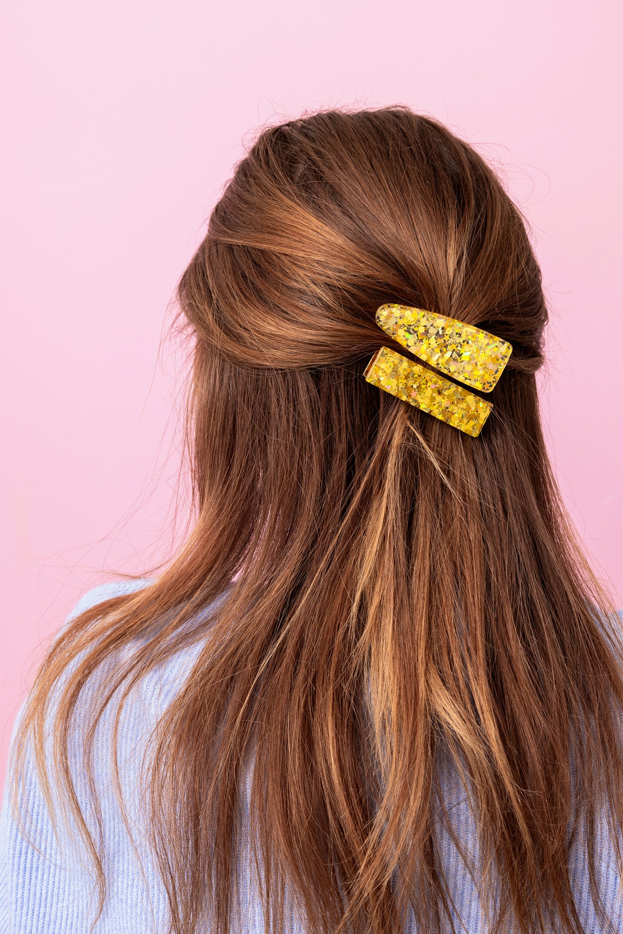 Gold Confetti Hair Clip Set