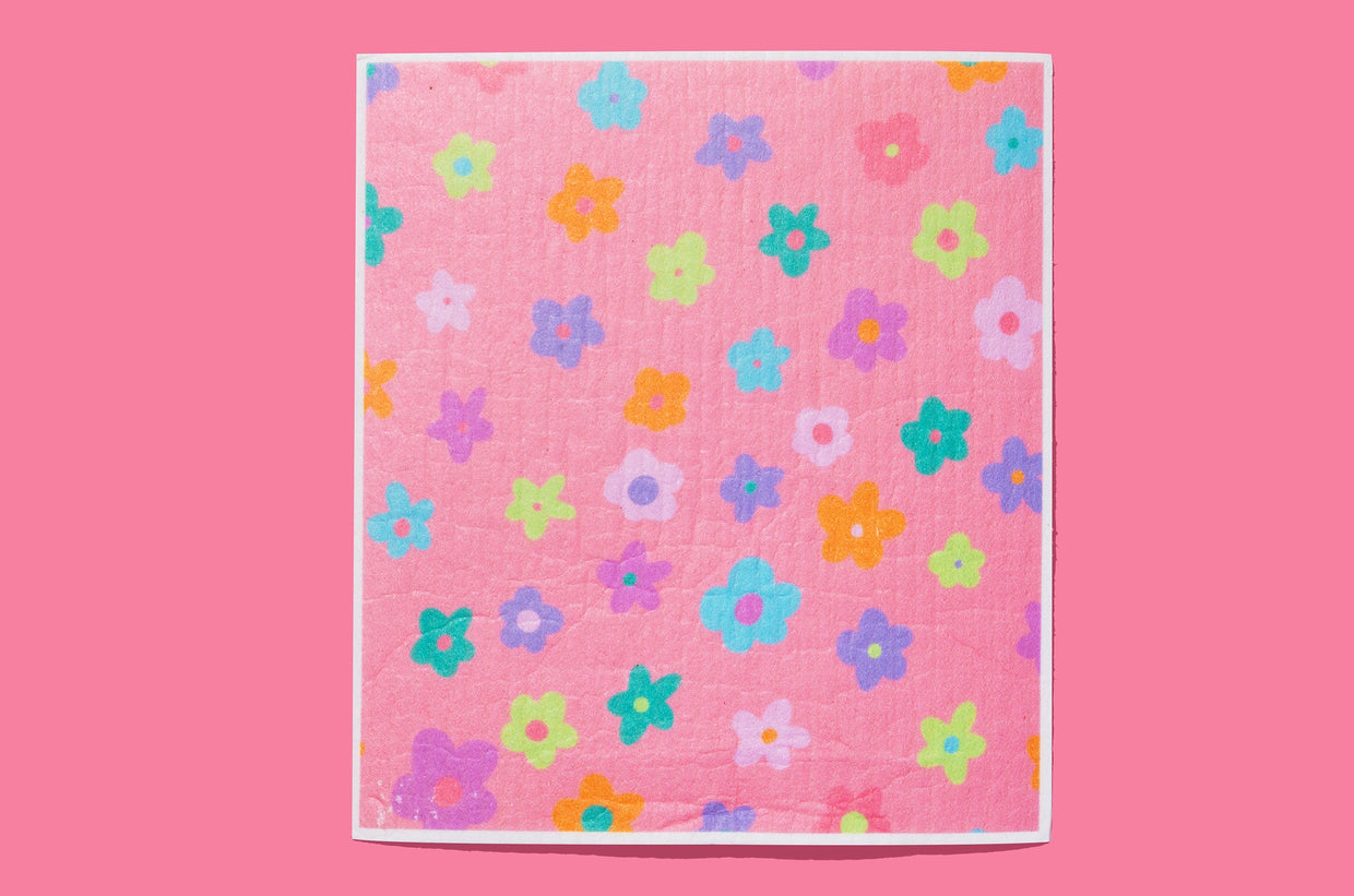 Happy Flowers Biodegradable Dish Cloth