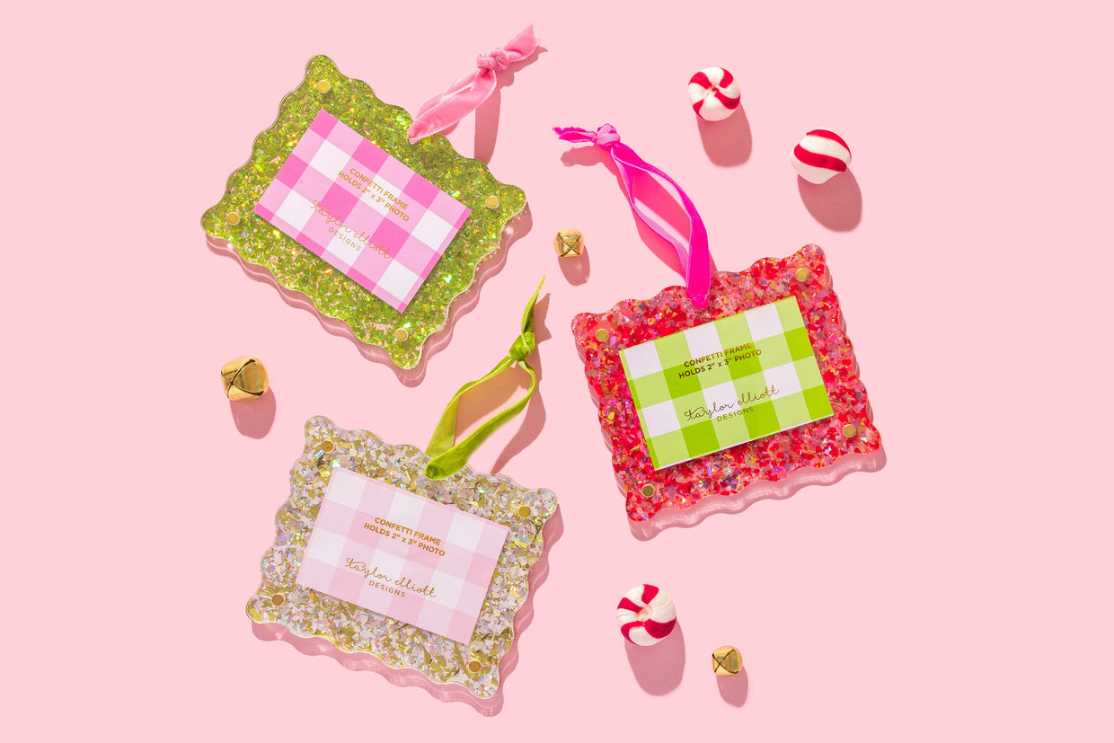 Confetti Frame Ornaments