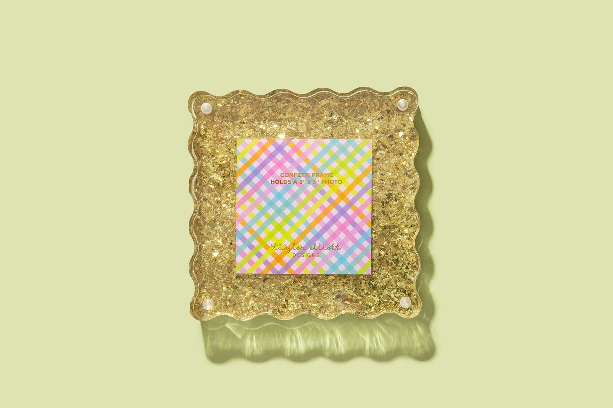 Gold Confetti Frame Small
