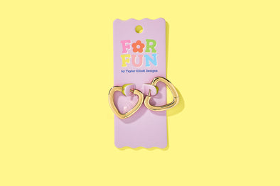 For Fun - Gigi Heart Huggie Earrings
