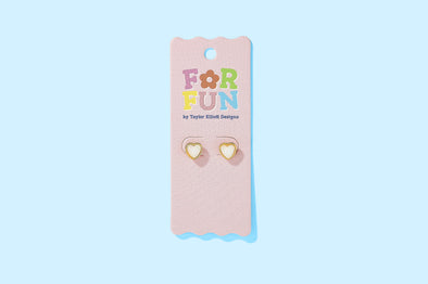 For Fun - Cammie Heart Studs