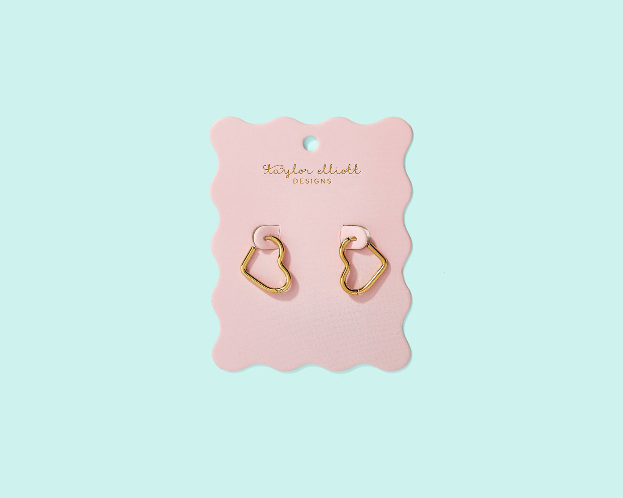 Josephine Heart Huggie Earrings