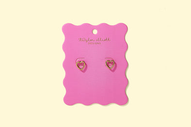 Louisa Heart Stud Earrings