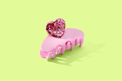 For Fun - Pink Heart Confetti Clip